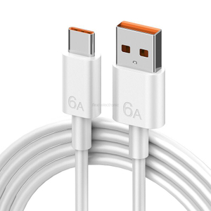 كابلات USB2.0 للشحن السريع من النحاس النقي 6A من النوع C
