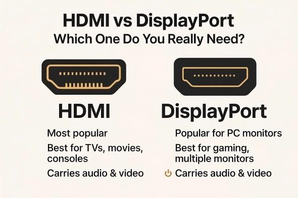 Čo je lepšie, k&aacute;bel HDMI alebo k&aacute;bel DisplayPort?
