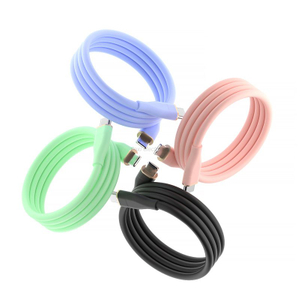 C&acirc;ble de donn&eacute;es de charge d'alimentation USB USB2.0 en silicone 27W-Flexi