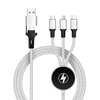 Daugiasluoksnis nailoninis pintas 3 viename USB laidas su LED apšvietimu