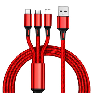 Cavo di ricarica universale 3 in 1 Cavi dati USB multi nylon