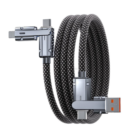 Snel opladen zinklegering 4 in 1 gevlochten USB-kabel