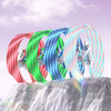 Cavo di ricarica trasparente personalizzato 4 in 1 con design luminoso