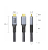 Cabo USB C para Cabo USB C Cabo USB 4.0 USB4 tran&ccedil;ado FL403