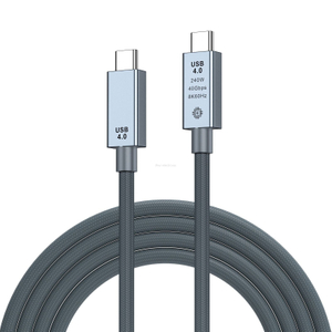 สาย USB C ถึงสาย USB C USB 4.0 สาย USB4 เปลือกอลูมิเนียม FL401