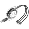 Kabel Pengecas USB 3 Dalam 1 Universal Boleh Tarik