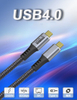 Cabo USB C para Cabo USB C Cabo USB 4.0 USB4 tran&ccedil;ado FL403