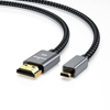 C&aacute;p Mini HDMI Male to HDMI 4K 30AWG c&oacute; vỏ nh&ocirc;m