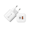 EU USB Charger 20W พร้อมพอร์ต Type C + พอร์ต QC3.0