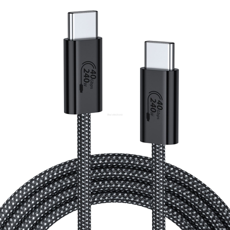 USB 4.0-kabel USB C naar USB C-kabel USB4-kabel Nylon gevlochten FL404