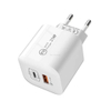 EU USB Charger 20W พร้อมพอร์ต Type C + พอร์ต QC3.0