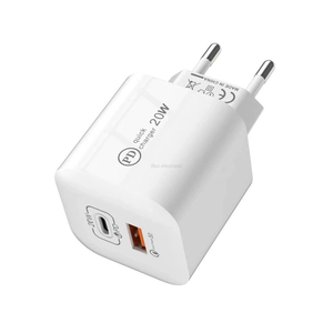 Caricatore USB UE da 20 W con porta di tipo C + porta QC3.0