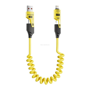Intrekbare 65W USB 2.0 veerdatakabels voor in de auto