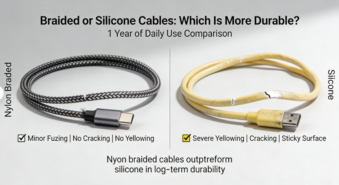 Kabel USB Jalinan atau Silikon: Mana Yang Lebih Tahan Lama?