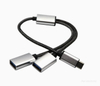 Concentrador de cable divisor USB C 2 en 1