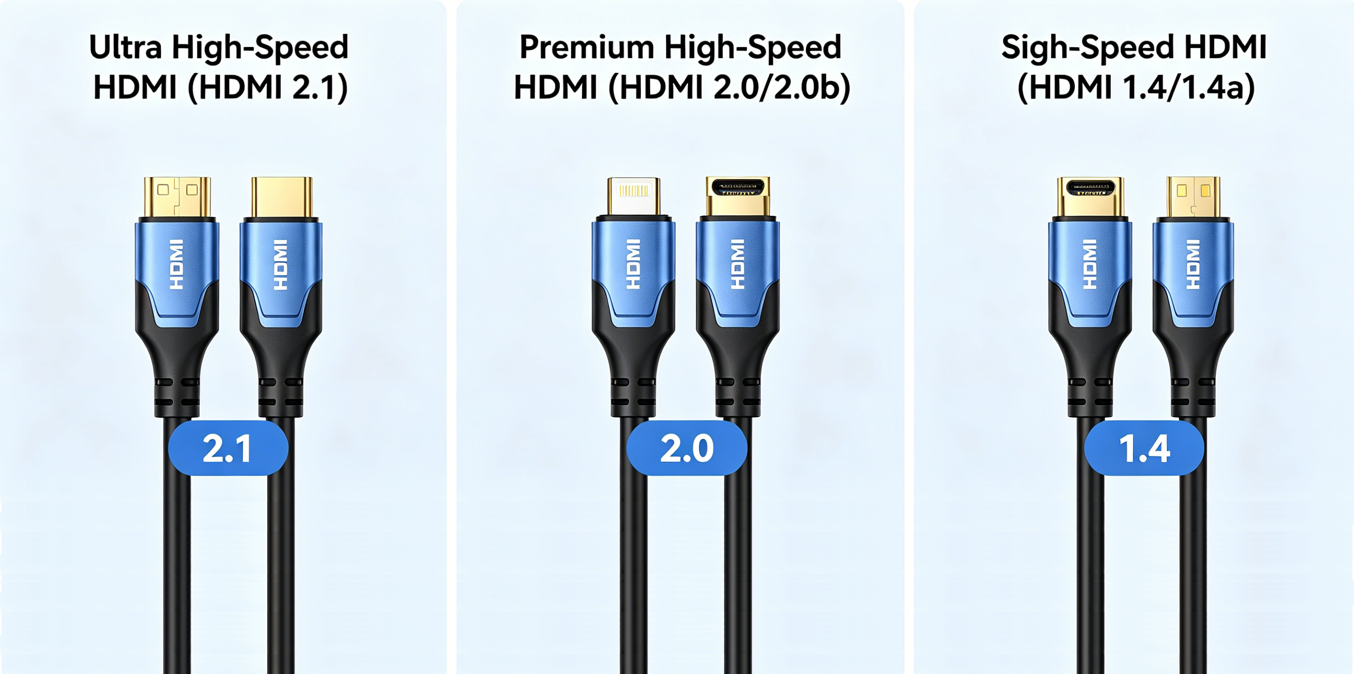 세 가지 유형의 HDMI 케이블은 무엇입니까?