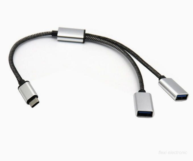 Разветвитель кабеля USB C 2 в 1