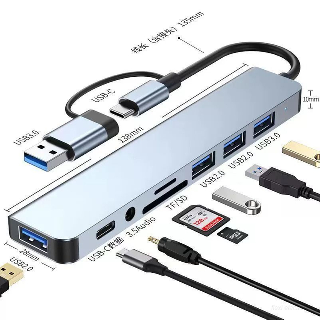 8 az 1-ben USB HUB