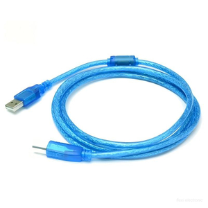 Cable de impresi&oacute;n azul transparente USB 2.0 Am a Bm Cable