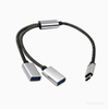 Concentrador de cable divisor USB C 2 en 1