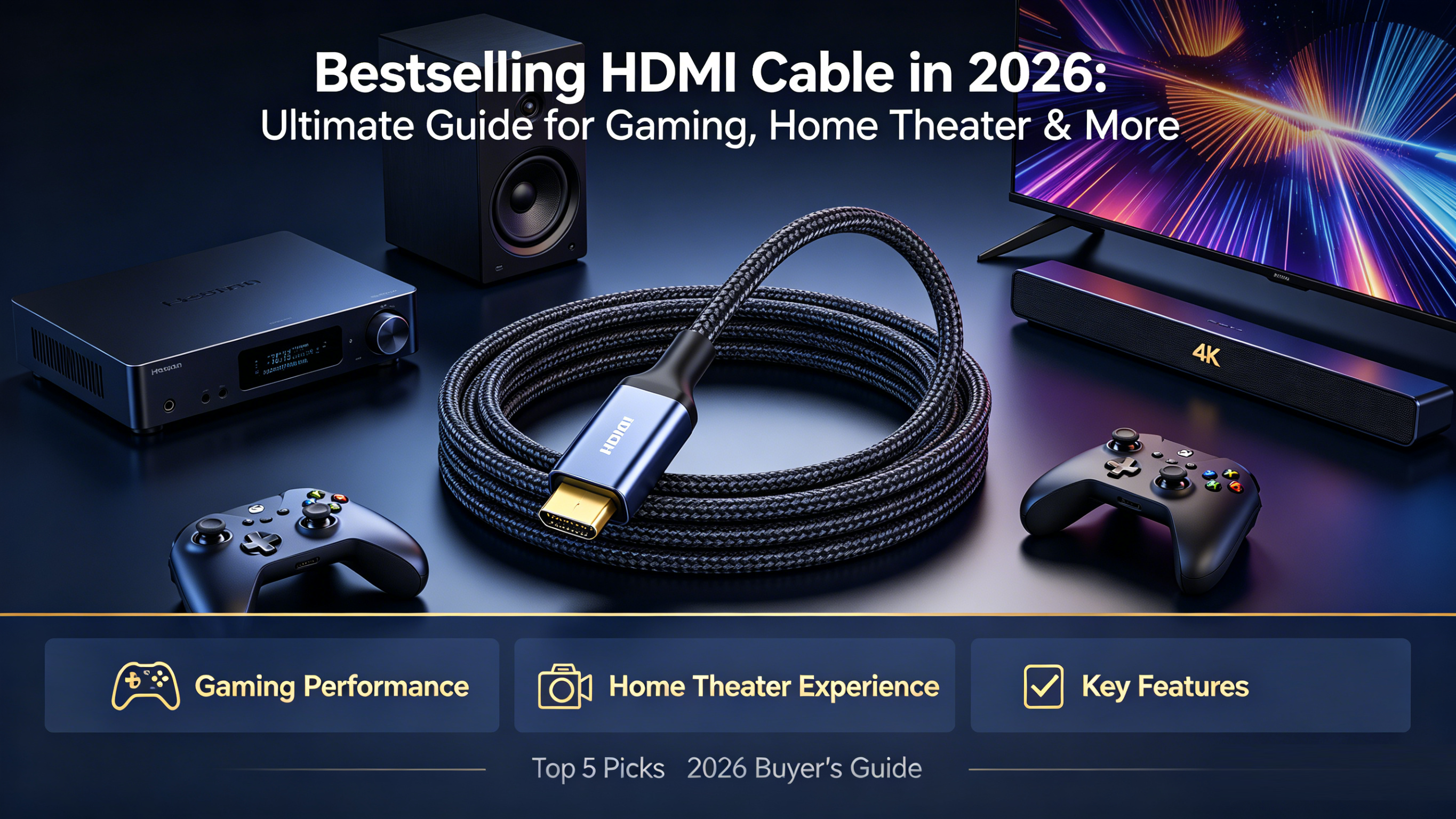A legn&eacute;pszerűbb HDMI-k&aacute;bel 2026-ban: V&eacute;gső &uacute;tmutat&oacute; j&aacute;t&eacute;kokhoz, h&aacute;zimozihoz &eacute;s egyebekhez